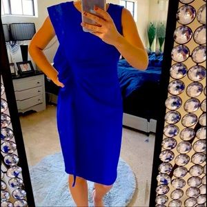 NEW royal blue dress w/ruffles